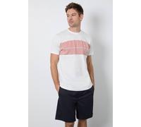 Debenhams White Engineered Stripe T-Shirt white