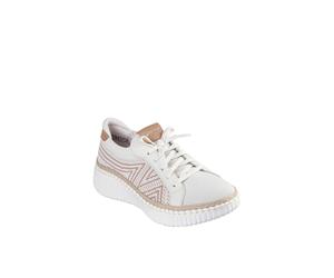 Debenhams Wilshire Blvd Bellevue Two-Tone Knit Slip-On Trainers - Off White/tan white