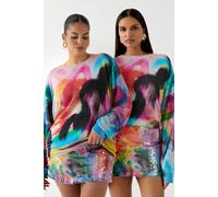 Debenhams Women's Ashish Rainbow Sparkle Crew Neck Jumper | Size: Medium Debenhams Multicolor M