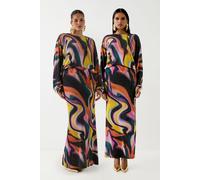 Debenhams Women's Ashish Swirl Print Sparkle Tube Skirt | Size: Medium Debenhams Multicolor M