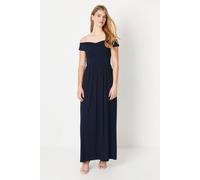 Debenhams Women's Debut London by Coast Bardot Pleated Jersey Bridesmaid Dress in Navy | Size: 12