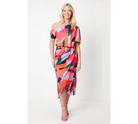 Debenhams Women's Debut London by Coast Fallen Shoulder Printed Midi Dress | Size: 8