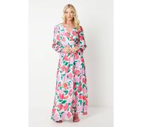Debenhams Women's Debut London by Coast Printed Peony Chiffon Maxi Dress | Size: 10