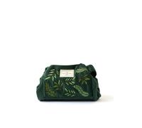 Debenhams Women's Drawstring Makeup Bag - Green Leaves Embroidered Velvet