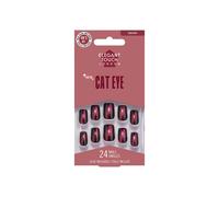 Debenhams Women's Gel Finish False Nails - Cat Eye Twilight Berry
