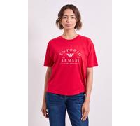Debenhams Women's Iconic Logoband Short Sleeve Crew Neck T-Shirt Loose Fit Red | Size: XS