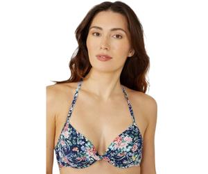 Debenhams Womens/Ladies Floral Underwired Bikini Top34B Navy DH5806
