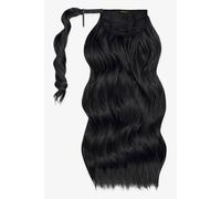 Debenhams Women's Midi Grande Brushed Out Wave 22" Wraparound Pony in Jet Black