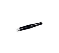 Tweezerman Dusted Onyx Mini Slant Tweezer, Professional Stainless Steel Precision Tweezers for Facial Hair and Eyebrows, with Travel Case (Pack of 1)