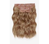 Debenhams Women's Super Thick 16" 5 Piece Brushed Out Wave Clip In Hair Extensions in Mellow Brown