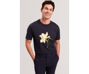 Debenhams Women's Talyssa Ss Placement Floral T-Shirt Navy | Size: Medium