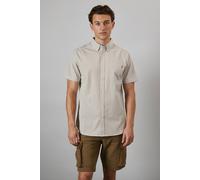 Debenhams Yellow Micro Grid Check Short Sleeve Shirt yellow S