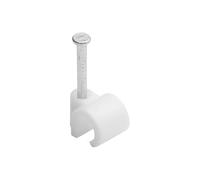Debflex 700406 Cable Tie - Electric Cable Attachment and Connection - Cable Tie - Fixing Nail - Wire Tie Diameter 4 A 7 mm White Pack of 25