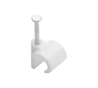 DEBFLEX 700408 Cable Tie - Electric Cable Attachment and Connection - Fixing Nail - Wire Tie Diameter 8-12 mm White Pack of 25