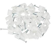 Debflex 700409 Cable Tie - Electric Cable Attachment and Connection - Cable Tie - Fixing Nail - Wire Tie Diameter 8 A 12 mm White Pack of 50