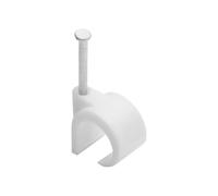 Debflex 700413 Cable Tie - Electric Cable Attachment and Connection - Cable Tie - Fixing Nail - Wire Tie Diameter 16 A 19 mm White Pack of 25