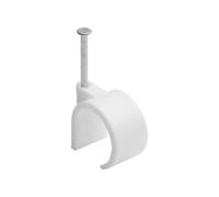 Debflex 700416 Cable Tie - Electric Cable Attachment and Connection - Cable Tie - Fixing Nail - Wire Tie Diameter 20 A 25 mm White - Pack of 50