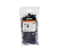 Debflex 706556 100 Cable Tie Mounts L9 Black