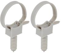 Debflex 709083 20 Cable Ties + 20 Saddle Mounts + 20 Wall Plugs Grey (Pack of 2)