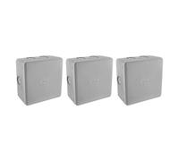 DEBFLEX 718814 718814-Electrical Outdoor Waterproof Set of 3 IP54 Junction Boxes-115 x 115 cm, Grey, 115 mm x 115 mm