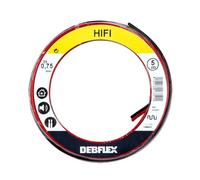 DEBFLEX Cable Reel - Electric Wire Reel - HiFi Cable - 5 Metres 2 x 0.75 mm² - Black/Red - 213310 - For Speakers & Amplifiers