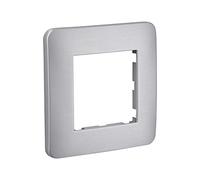 Debflex Casual 742141 Single Switch Cover Plate Brushed Embossed Aluminium