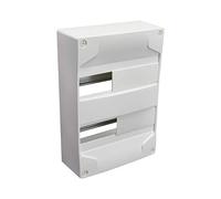 DEBFLEX Empty Modular Box 2 Racks 26 Modules 240 x 357 x 94 mm White