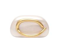 DEBIMY Women Acrylic Clutch Box Metal Handle Evening Bag Trendy Ladies Shoulder Crossbody Purse for Wedding Party Causal, Pearl