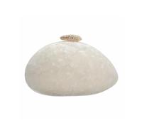 DEBIMY Women Acrylic Evening Clutch Chic Shell Purse Egg Handbag Marble Shoulder Crossbody Bag for Prom Cocktail Party, Pearl