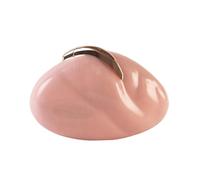 DEBIMY Women Metal Decor Egg Acrylic Clutch Chic Marbling Evening Bag Shell Purse Crossbody Bag for Party Prom Casual, Pink, Fashion Elegant