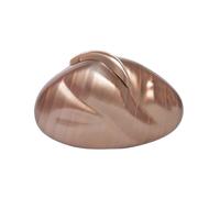 DEBIMY Women Metal Decor Egg Acrylic Clutch Chic Marbling Evening Bag Shell Purse Crossbody Bag for Party Prom Casual, Brown