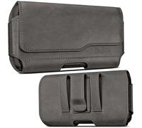 DeBin Holster for iPhone 16 Pro 16e 15 15Pro 14 13 12 11 Xs 10 X XR - Cell Phone Belt Holder Case with Clip for Men Women Pouch (Fits Protective Cover on) Pewter