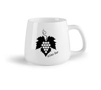 DEBINGY Ceramic Fruit Cup Ceramic Cups with Handles Wine Restaurant Bar Vine Grape Alcohol （14oz/400ml） Ceramic Coffee Mug for Cappuccino Tea, Milk,