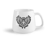 DEBINGY Ceramic Fruit Cup Ceramic Mug Gift Box Latte Mug with Handle Icarus Wings Symbol （14oz/400ml） Office, Home, Café, Dishwasher & Microwave Safe