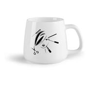 DEBINGY Ceramic Fruit Cup Coffee Cup Beauty Salon Hair Stylist Tools Spa Barber Style （14oz/400ml） Humorous Gift for Coffee Lovers, Work Besties, Coworkers & Friends