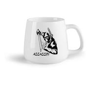 DEBINGY Ceramic Fruit Cup Coffee Mug, Ninja Samurai Warrior Ninja Warrior Karate Boy Assassin （14oz/400ml） for Tea, Hot Chocolate