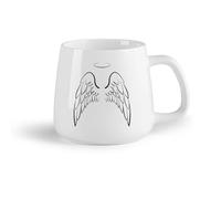 DEBINGY Ceramic Fruit Cup Coffee Mug with Handle - Classic Ceramic Angel Wings Baby Room Fashion （14oz/400ml） for Tea, Hot Chocolate