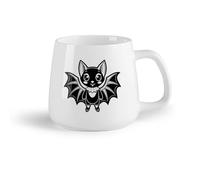 DEBINGY Ceramic Fruit Cup Coffee Mugs Tea Coffee Mug Cups Cartoon bat with Wings （14oz/400ml） for Coffee, Soup, Tea, Milk, Latte, hot Cocoa, Ladies, Men