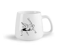 DEBINGY Ceramic Fruit Cup Durable Mugs Martial Arts Fighter Boy Fight Wrestling Combat Sport （14oz/400ml） Café or Restaurant Use