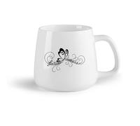 DEBINGY Ceramic Fruit Cup Mug, Coffee/Tea Cup Butterfly Wilderness Grassland Wings Summer Music Melody （14oz/400ml） and Microwave-Safe