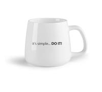 DEBINGY Ceramic Fruit Cup Novelty Ceramic Cup are Simple Just Do It! Inspirational Quotes for Boys and Girls （14oz/400ml） for Office, Home