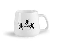 DEBINGY Ceramic Fruit Cup Porcelain Latte Tea Cup Ninja Warrior Ninja Warrior Karate Boy's （14oz/400ml） Great for Home, Office, Cafes, Gift Ideas