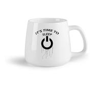 DEBINGY Ceramic Fruit Cup Stylish Coffee Mug Gamers Game Room Time to Sleep Quote Computer Geek It （14oz/400ml） Dishwasher Safe
