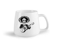 DEBINGY Ceramic Fruit Cup Tea and Coffee Cups Mariachi Singer Mexican Latin American Music Cafe （14oz/400ml） Ideal for Home & Office Use