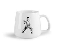 DEBINGY Ceramic Fruit Cup Tea and Coffee Cups Martial Arts Karate Fighter Ninja Warrior Ninja Karate Assassin （14oz/400ml） for Home or Work