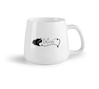 DEBINGY Ceramic Fruit Cup Tea Cup Stylist Barber Tools Beauty Salon Girl Head （14oz/400ml） Humorous Gift for Coffee Lovers, Work Besties, Coworkers & Friends