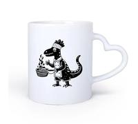 DEBINGY Ceramic Heart-Shaped handleCeramic Cup a Dragon Wearing a Chef hat is Wearing a Chef hat 11oz/320ml Ceramic Coffee Mug for Cappuccino Tea, Milk,