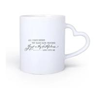 DEBINGY Ceramic Heart-Shaped handleCoffee Mug, How Great is Your Faithfulness Christian Song Lyrics Quotes 11oz/320ml for Home or Work