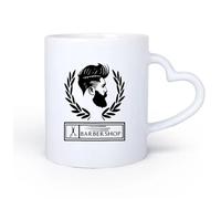 DEBINGY Ceramic Heart-Shaped handleTea, Coffee and Hot Chocolate Cups Barber Shop Sate It Salon 11oz/320ml Humorous Gift for Coffee Lovers, Work Besties, Coworkers & Friends