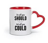 DEBINGY Ceramics Ceramic Coffee Mug Motivational Quote Do All The Things You Can't Do （11oz/320ml） for Espresso, Tea- Set Red